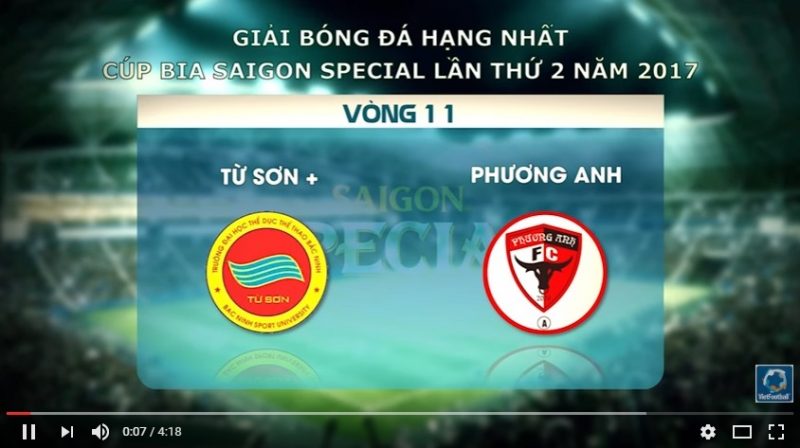 Highlight: Từ Sơn - Phương Anh, vòng 11 Hạng Nhất phủi 2017