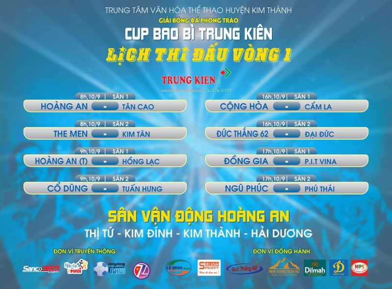 GIẢI BÓNG ĐÁ PHONG TRÀO HUYỆN KIM THÀNH 2017: THÊM MỘT BƯỚC TIẾN