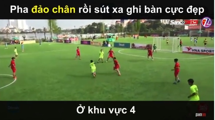 Đảo chân sút xa ghi bàn tuyệt đẹp ở Khu vực 4